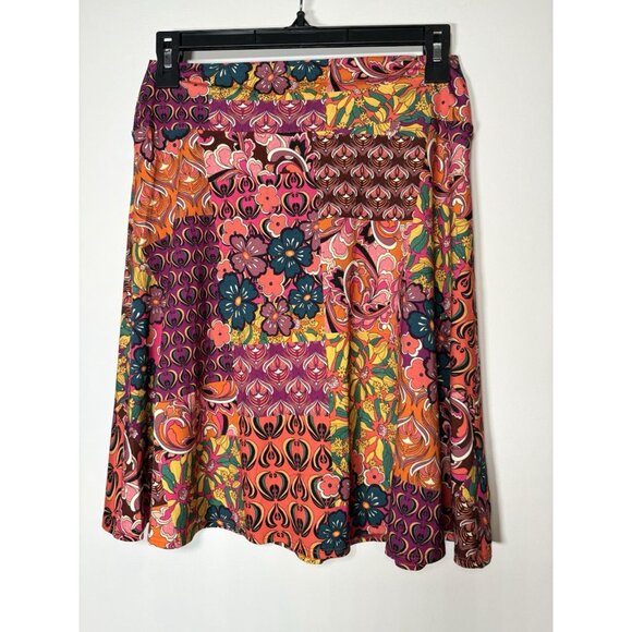 SALAAM Floral Multicolored Patchwork Skirt Casual Size Med. - Picture 5 of 9